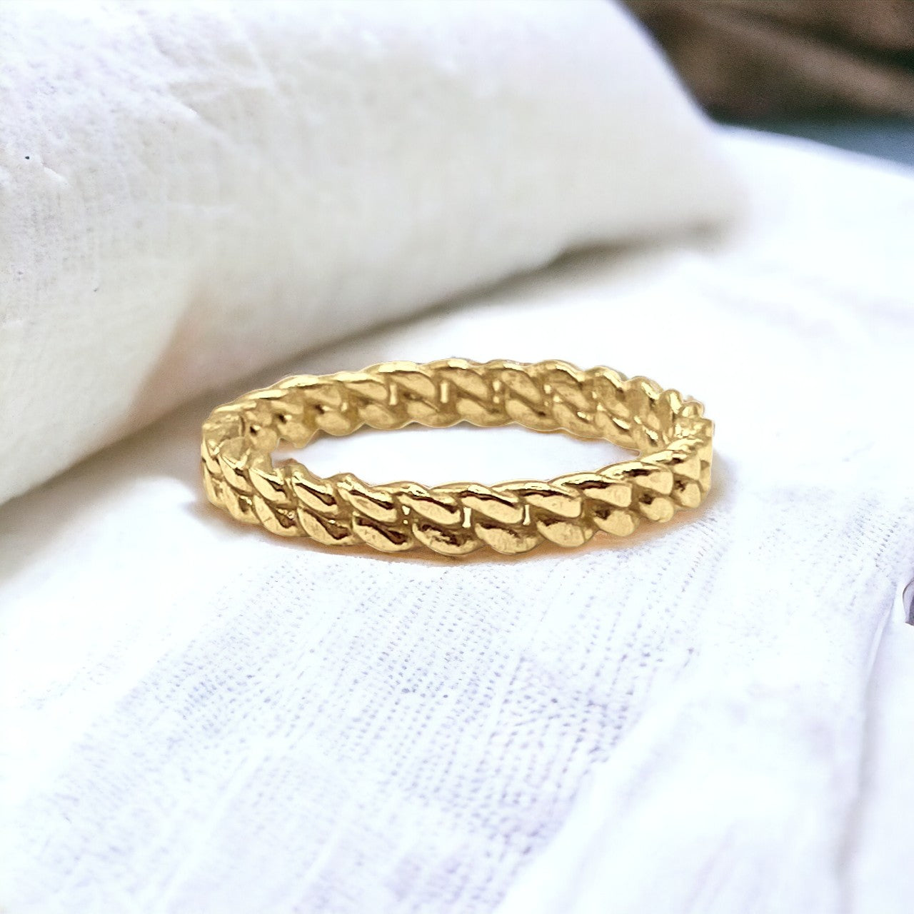 3MM Cuban Link Ring